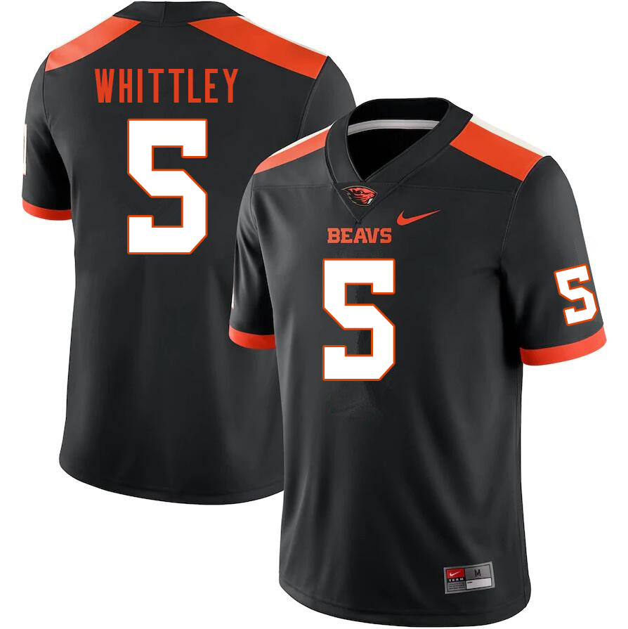 Men #5 Jordan Whittley Oregon State Beavers College Football Jerseys Sale-Black